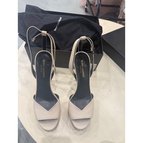 Authentic Saint Laurent Patent Leather Slingback Sandals - Picture 8 of 8